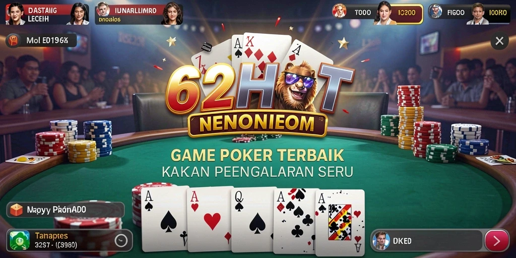 Gambaran gameplay poker seru di 62HOT.