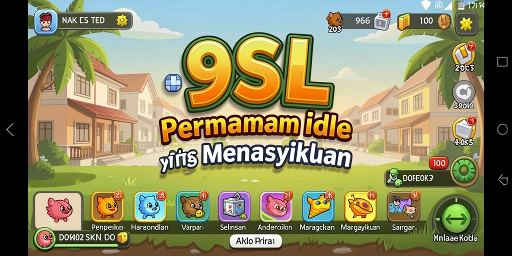 Tampilan gameplay menarik dari 9SL, karakter bekerja sambil menghasilkan sumber daya.