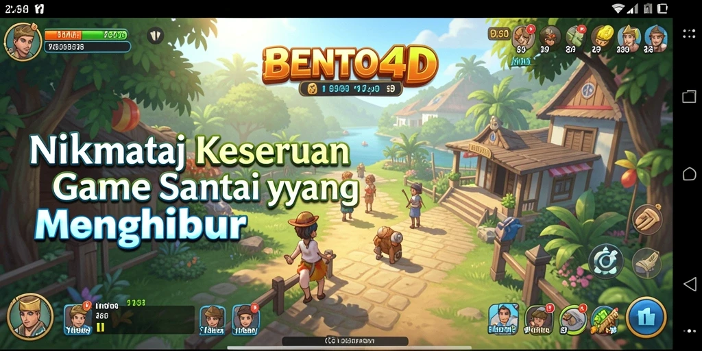 Tampilan gameplay penuh warna dan tantangan seru di BENTO4D.