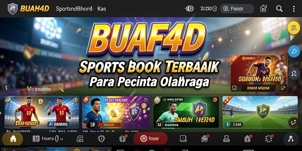 Tampilan screenshot utama BUAH4D dengan gameplay Sportsbook yang seru.