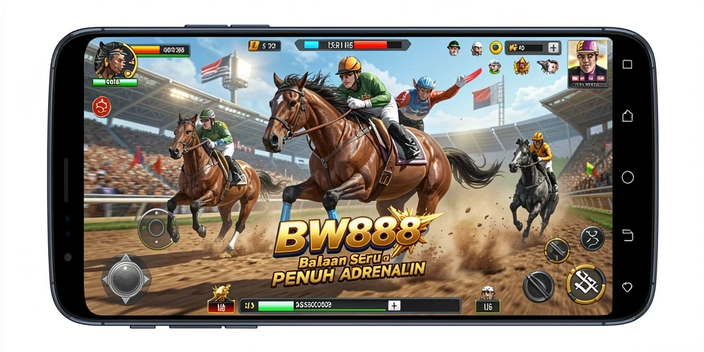 Gameplay BW888 yang mendebarkan dengan mobil balap berkualitas tinggi.