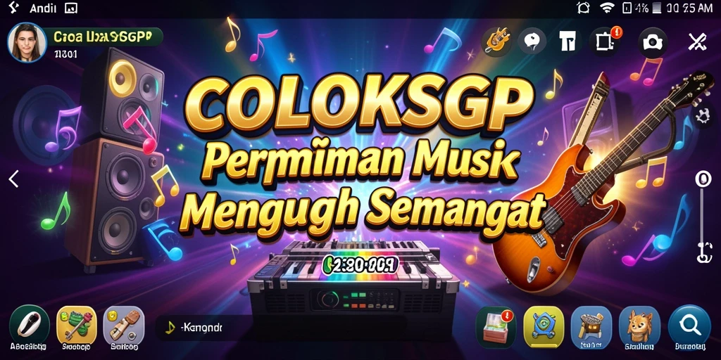 Gameplay COLOKSGP yang seru dan interaktif dalam bermain musik.
