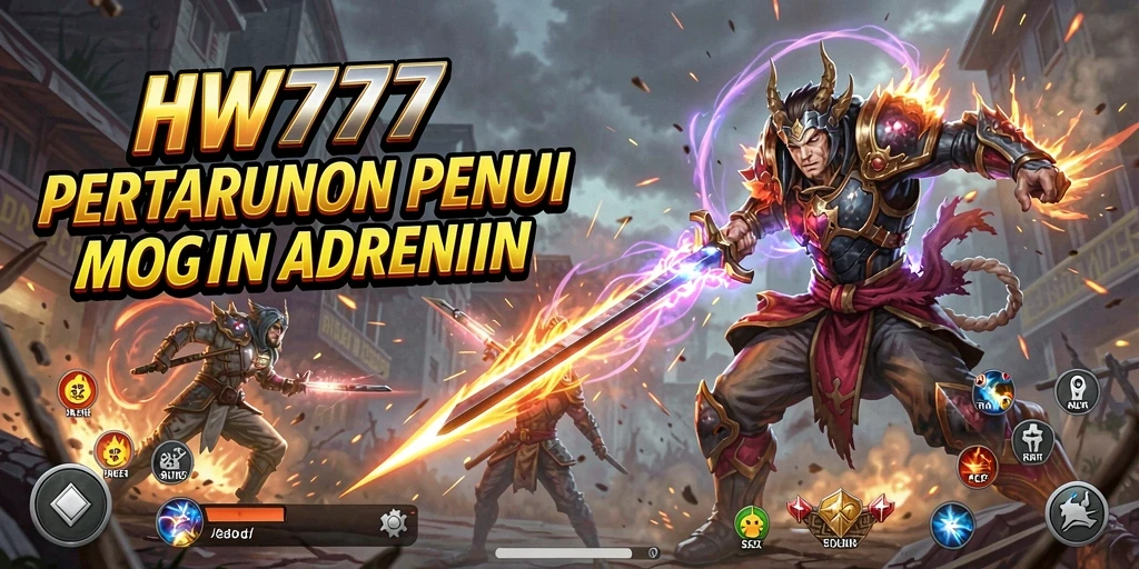 Tampilan seru gameplay aksi HW777 yang mengasyikkan.
