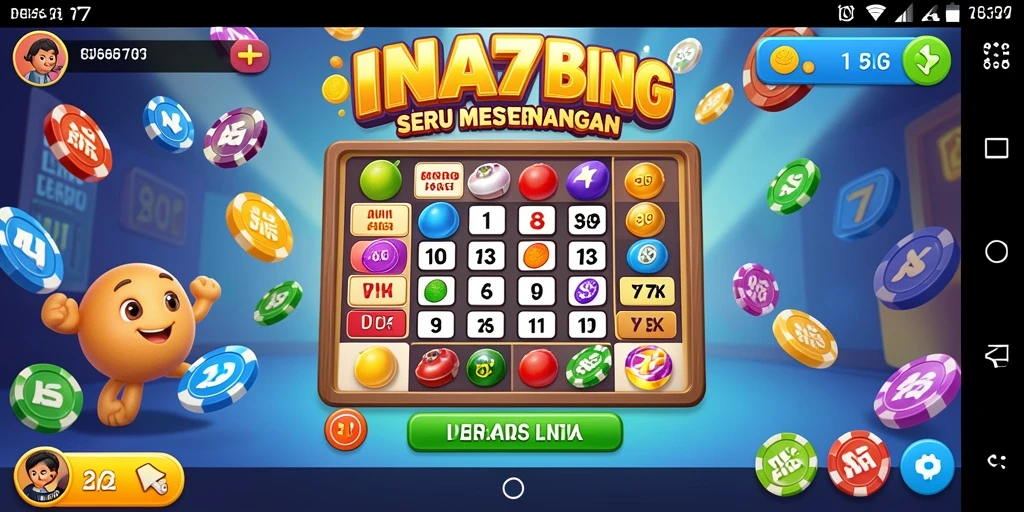 Tampilan gameplay Bingo seru di aplikasi INA777.