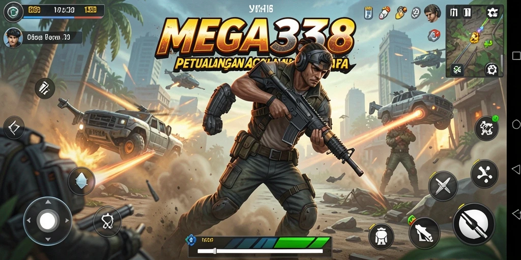 Tampilan gameplay MEGA338 yang penuh aksi dan keseruan.