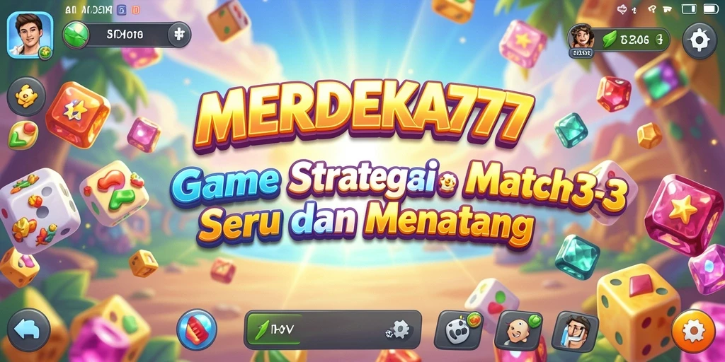 Screenshot gameplay MERDEKA777 yang menawan dengan tantangan Match-3.