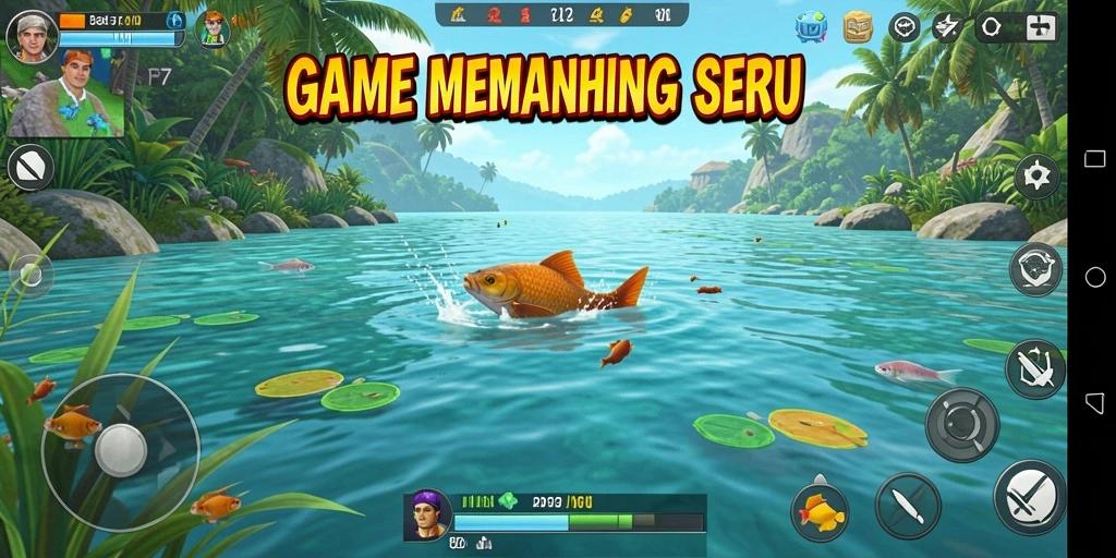 Tampilan menarik gameplay PP7 saat menangkap ikan.