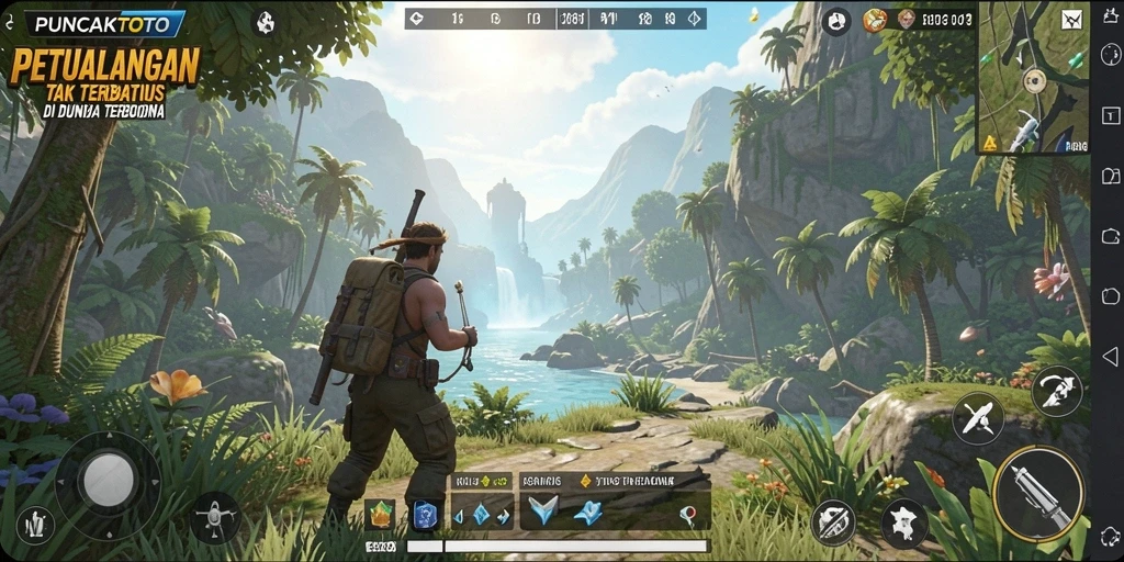 Tampilan gameplay seru di dunia terbuka PUNCAKTOTO.