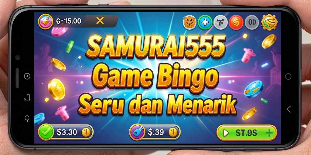 Tampilan gameplay seru dalam SAMURAI555 dengan berbagai angka Bingo.
