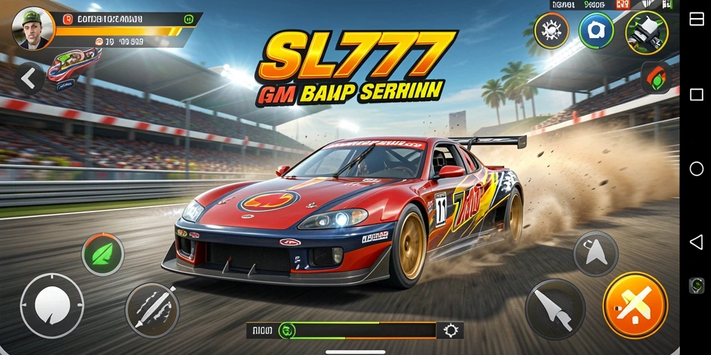 Tampilan menarik dari gameplay balap SL777 yang seru.